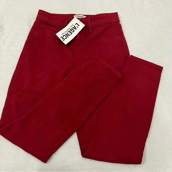 L'AGENCE Margot High Rise Skinny pants wine‎ 25 - Picture 3 of 10